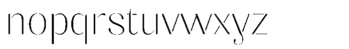 Akisan Thin Expanded Font LOWERCASE