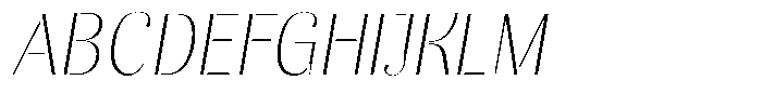 Akisan Thin Semi Condensed Slant Font UPPERCASE