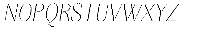 Akisan Thin Semi Condensed Slant Font UPPERCASE