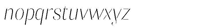 Akisan Thin Semi Condensed Slant Font LOWERCASE
