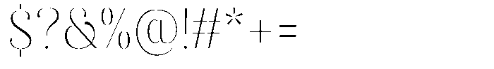 Akisan Thin Semi Condensed Font OTHER CHARS