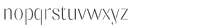 Akisan Thin Semi Condensed Font LOWERCASE
