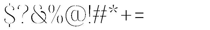 Akisan Thin Semi Expanded Font OTHER CHARS