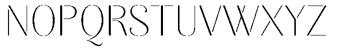 Akisan Thin Semi Expanded Font UPPERCASE