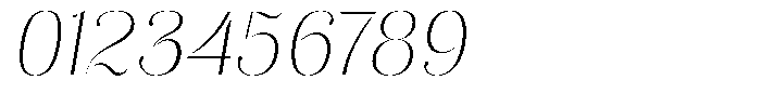 Akisan Thin Slant Font OTHER CHARS