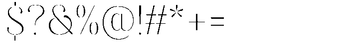 Akisan Thin Font OTHER CHARS