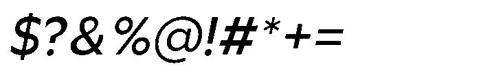 Akkhara Oblique Font OTHER CHARS