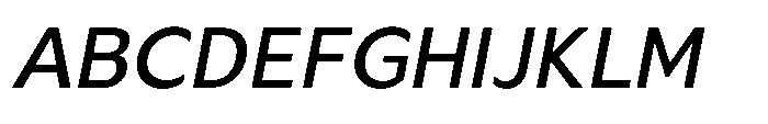 Akkhara Oblique Font UPPERCASE