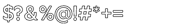 Akkhara Outline Font OTHER CHARS