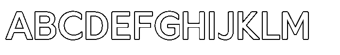 Akkhara Outline Font UPPERCASE