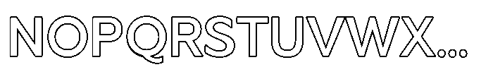 Akkhara Outline Font UPPERCASE