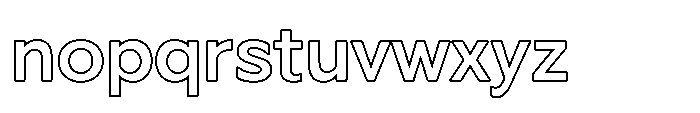 Akkhara Outline Font LOWERCASE