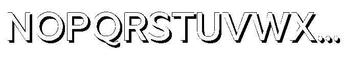 Akkhara Shadow Font UPPERCASE