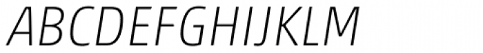 Akko Pan-European Thin Italic Font UPPERCASE