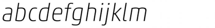 Akko Paneuropean Thin Italic Font LOWERCASE