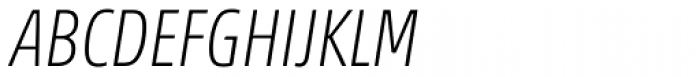 Akko Pro Condensed Thin Italic Font UPPERCASE
