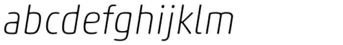 Akko Pro Rounded Thin Italic Font LOWERCASE