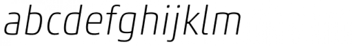 Akko Pro Thin Italic Font LOWERCASE
