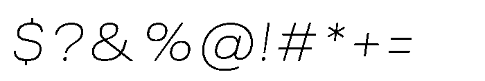 Akmorn Grotesque Thin Italic Font OTHER CHARS