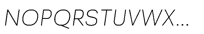 Akmorn Grotesque Thin Italic Font UPPERCASE