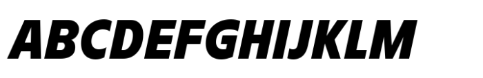 Aksen Condensed Heavy Italic Font UPPERCASE