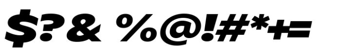 Aksen Expanded Heavy Italic Font OTHER CHARS