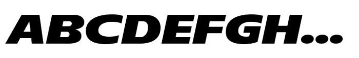 Aksen Expanded Heavy Italic Font UPPERCASE