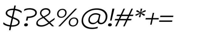 Aksen Expanded Light Italic Font OTHER CHARS