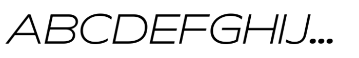 Aksen Expanded Light Italic Font UPPERCASE