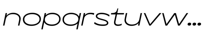 Aksen Expanded Light Italic Font LOWERCASE