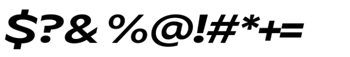 Aksen Expanded SemiBold Italic Font OTHER CHARS
