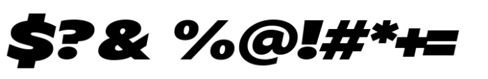 Aksen Expanded Ultra Italic Font OTHER CHARS