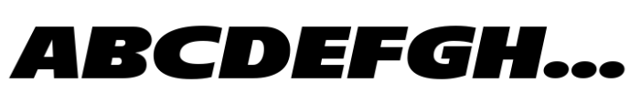 Aksen Expanded Ultra Italic Font UPPERCASE