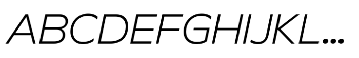 Aksen Extended Light Italic Font UPPERCASE