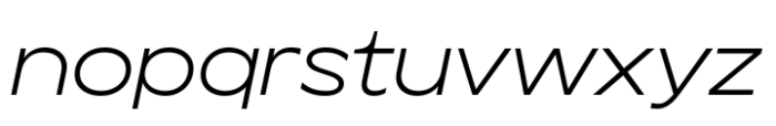 Aksen Extended Light Italic Font LOWERCASE