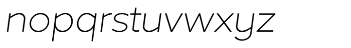 Akwa Extra Light Oblique Font LOWERCASE