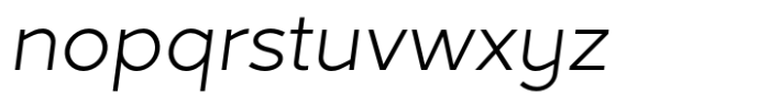 Akwa Light Oblique Font LOWERCASE