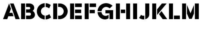 Akwa Stencil Black Font UPPERCASE