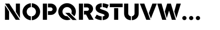 Akwa Stencil Black Font UPPERCASE