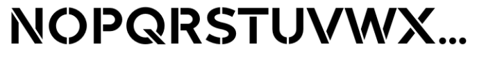 Akwa Stencil Bold Font UPPERCASE