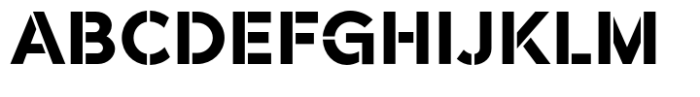 Akwa Stencil Extra Bold Font UPPERCASE