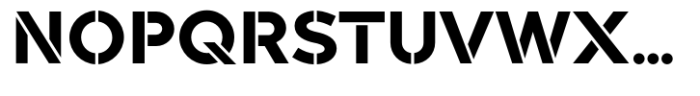 Akwa Stencil Extra Bold Font UPPERCASE