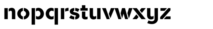 Akwa Stencil Extra Bold Font LOWERCASE