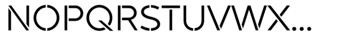 Akwa Stencil Regular Font UPPERCASE
