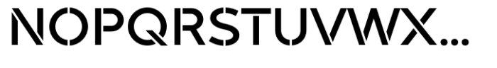 Akwa Stencil Semi Bold Font UPPERCASE