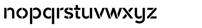 Akwa Stencil Semi Bold Font LOWERCASE