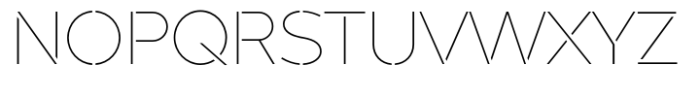 Akwa Stencil Thin Font UPPERCASE