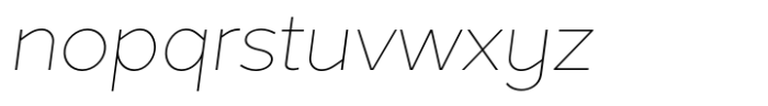 Akwa Thin Oblique Font LOWERCASE