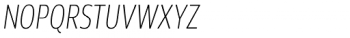 Akwe Pro Con SC Thin Italic Font LOWERCASE