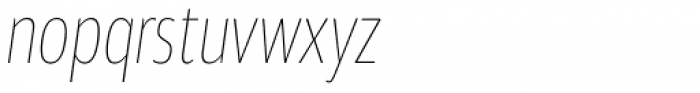 Akwe Pro Con Ultra Thin Italic Font LOWERCASE